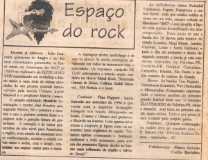 Espaço do Rock - Jornal Liberal 1998