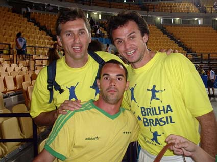 Olimpiadas de Atenas - 2004 com os ex-jogadores da selação brasileira de Volei, Paulão e Carlão