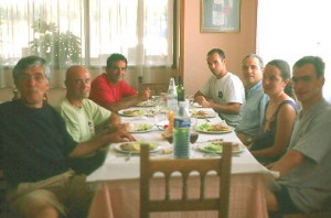 Praxiólogos almoçando em Madrid 2003