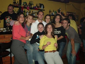 Olga, Malu, Guga, Oscar, Leticia, Silvia, ... na despedida de BCN - 2005 Hospitalet