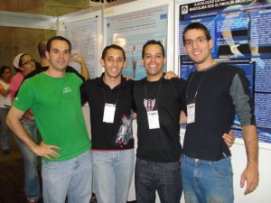 Orientandos no Congresso Pibic 2009: Mauricio, Marinho e Pedro