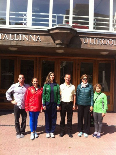 Tallin Univeristy (Estonia), com amigos brasileiros (Vilma Nista-Piccolo, Elizabeth Paoliello, Eliana Ayoub, Giovanna Saroa) e o Prof. Viktor Saron